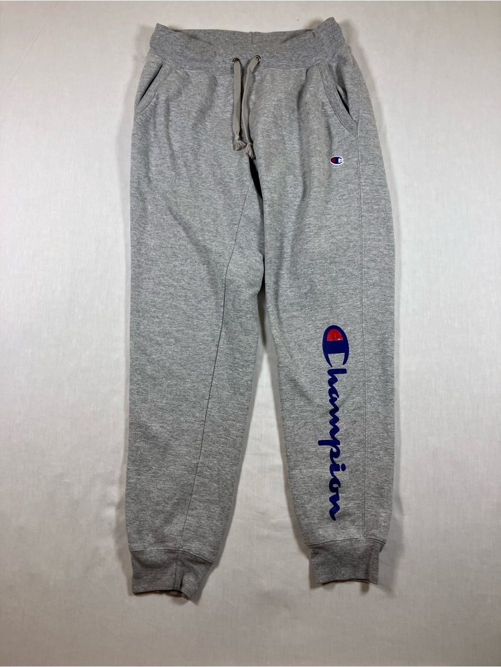 Champion Gray Sweat Joggers with Blue Logo